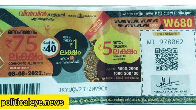 Kerala State Lottery Win-Win Win Win W 680 Lottery Result;