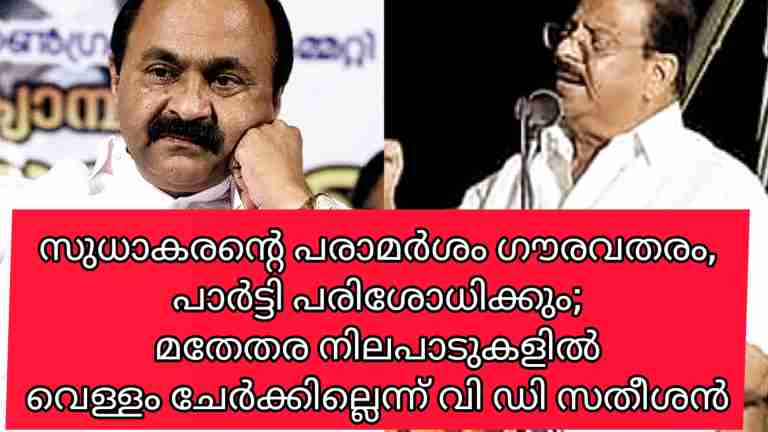 Opposition leader VD Satheesan said that Congress leader K Sudhakaran's remarks were serious;